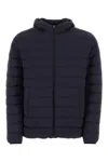 Herno Navy Blue Stretch Nylon Down Jacket