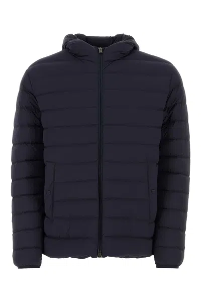 Herno Navy Blue Stretch Nylon Down Jacket