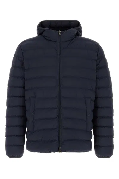 HERNO NAVY BLUE STRETCH NYLON JACKET