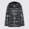 Herno Hooded Long Sleeve Quilted Down Jacket In Blue