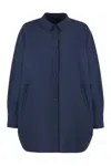 Herno Women's Technical Fabric Overshirt In Blue