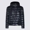 Herno Navy Puffer Down Jacket In Black