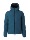Herno Padded Zip-up Hooded Jacket In Blue