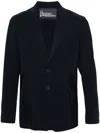 HERNO NAVY SINGLE-BREASTED BLAZER JACKET FOR MEN