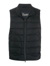Herno Padded Button-up Gilet Vest In Blue