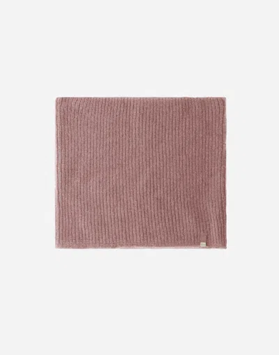 Herno Neck Warmer In Plain Alpaca Wool In Pink