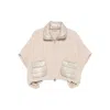 Herno Resort Short-sleeve Poncho In Neutral