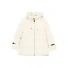 Herno Hooded Medium-length Wool Down Jacket With Zip Clothing In White