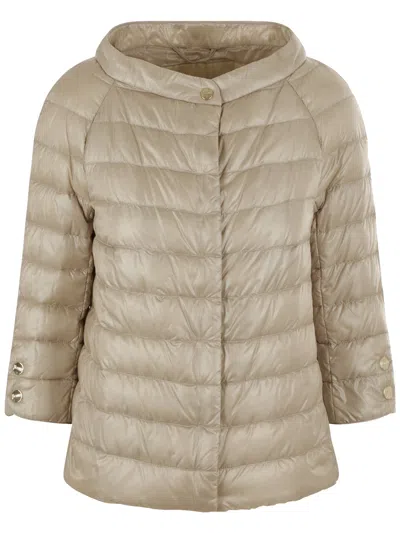 Herno Neutral Piumino Lightweight Petal Sleeve Jacket