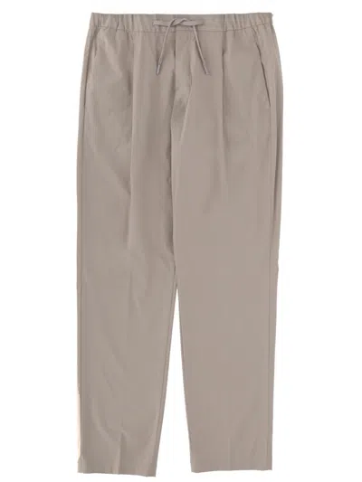Herno Neutrals Drawstring Elastic Waistband Polyamide Straight-leg Pants In Brown