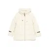 Herno Hooded Medium-length Wool Down Jacket With Zip Clothing In White