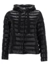 Herno Neutrals Shiny Quilted Down Jacket In Black