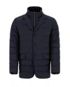 Herno New Blue Double Padded Down Jacket In Multi