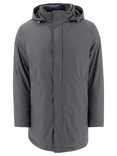 Herno New Business Membranated Coats Grey