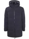 Herno New Impact Medium Weight Hooded Down Jacket In Blue