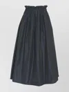 Herno Blue New Techno Taffeta Flared Skirt In Multi