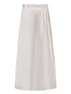 Herno Relaxed Silhouette Skirt With Subtle Sheen In White
