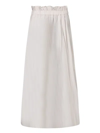 HERNO NEW TAFFETA SKIRT BEIGE