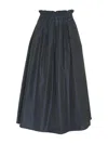 Shop Herno New Techno Taffe Midi Skirt Clothing In Blue