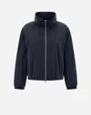 Herno New Techno Taffeta' Bomber Jacket In New Blue