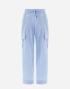 Herno New Techno Taffeta' カーゴパンツ In Light Blue
