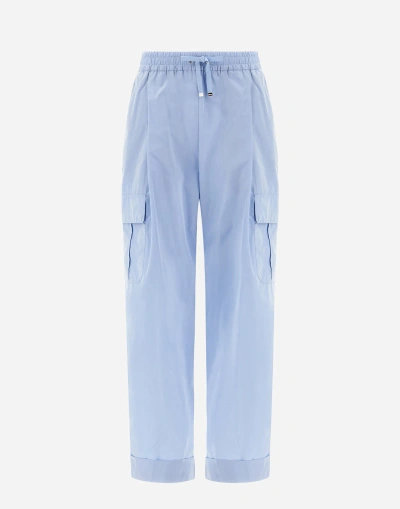 Herno New Techno Taffeta' カーゴパンツ In Light Blue