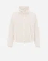 Herno New Techno Taffeta' ボンバージャケット In Grey Pearl