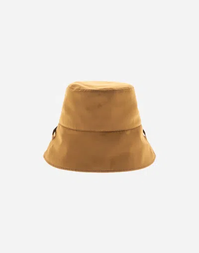 Herno New Techno Taffeta Hat In Brown