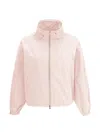 Herno High Collar Zip Jacket In Pink