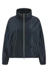 Herno Drawstring Hem Zip-up Jacket In Blue