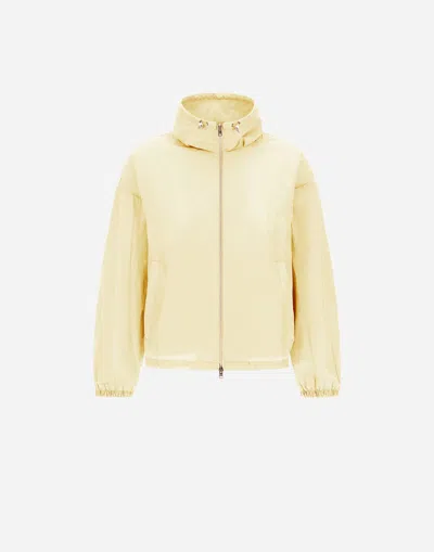 Herno New Techno Taffeta Jacket In Ivory