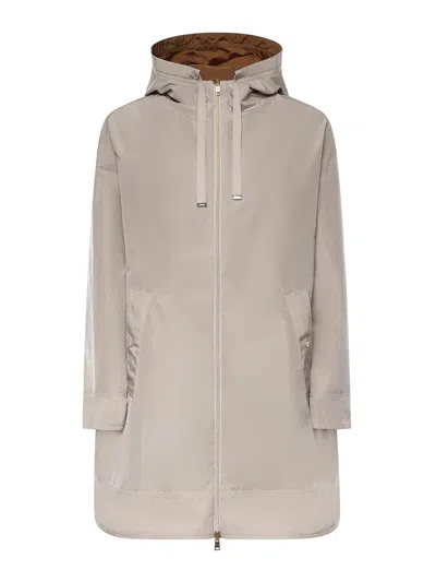 Herno New Techno Taffeta Parka In Gray