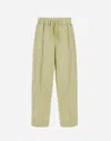 Herno New Techno Taffeta Trousers In Ivory