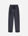 Herno New Techno Taffeta Trousers In New Blue