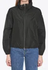 Herno New Techno Taffeta Zip-up Windbreaker Jacket In Black