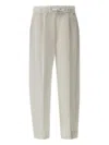 Herno Women's Light Stretch Nylon Trousers In White