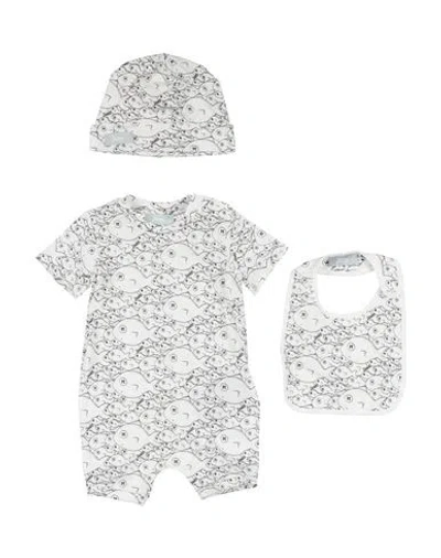 Herno Newborn Baby Accessories Set White Size 3 Cotton In Gray