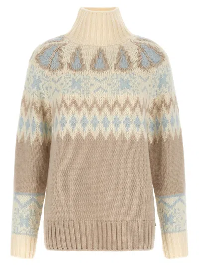 Herno Norwegian Jacquard Wool And Cashmere Sweater In Multi