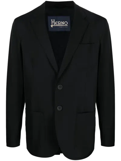 HERNO 梯形翻领单排扣西装夹克