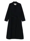Herno Notched-lapels Belted Coat In Black