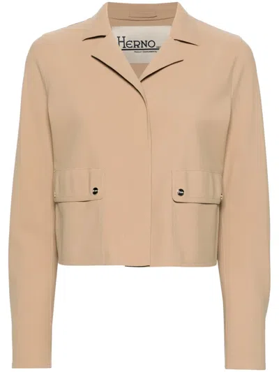 Herno Cropped-jeansjacke In Nude