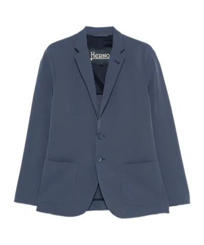 Herno Notched-lapel Blazer In Black
