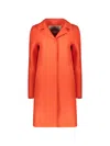 Herno Notched-lapel Single-breasted Coat In Orange