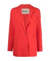 Herno Notched-lapels Single-breasted Blazer In Red