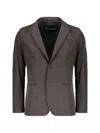 Herno Notch-lapel Patch-pocket Blazer In Brown