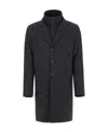 Herno Nottingham Ecoage Layered Coat In Black
