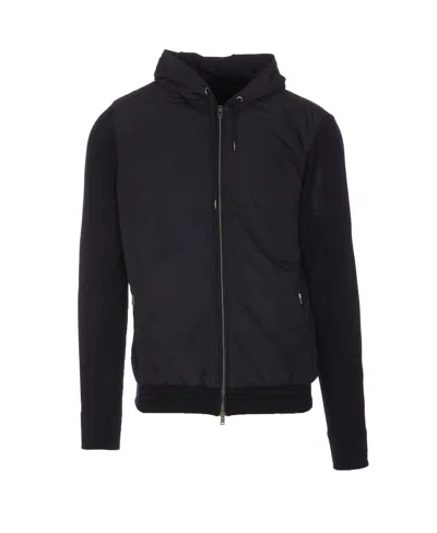 HERNO NULON AND PIQUE KNIT CARDIGAN