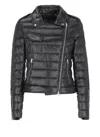 Herno Lightweight Biker Jacket With Diagonal Zip Closure In Black