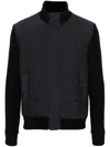 Herno Men Nylon And Wool Bomber Jacket