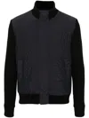 Herno Men Nylon And Wool Bomber Jacket